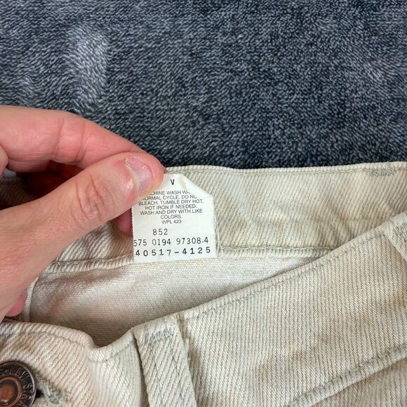 Vtg 90s Levi's 517 Bootcut Orange Tab Men's 33X32 (32X31.5) Cream Made In USA - Picture 7 of 16